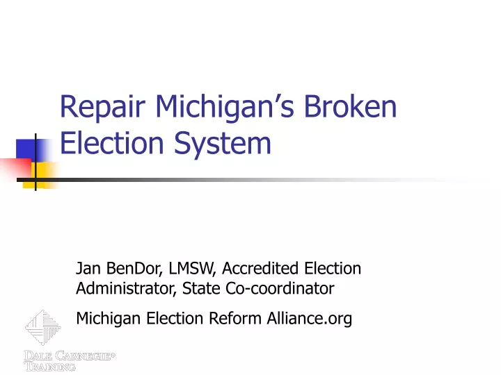 repair michigan s broken election system