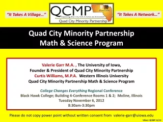 Quad City Minority Partnership Math &amp; Science Program