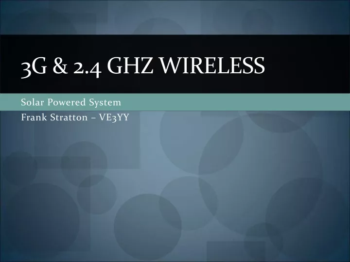 3g 2 4 ghz wireless