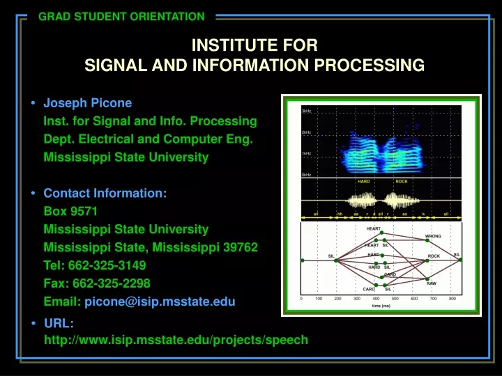 institute for signal and information processing