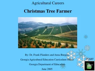 Agricultural Careers Christmas Tree Farmer