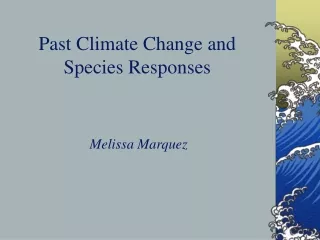 Past Climate Change and Species Responses