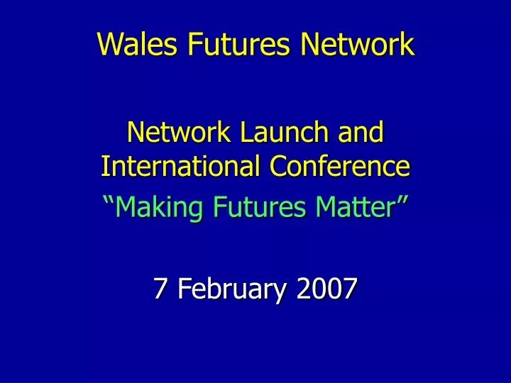 wales futures network