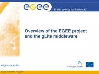 Overview of the EGEE project and the gLite middleware