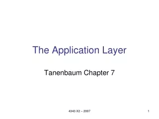 The Application Layer