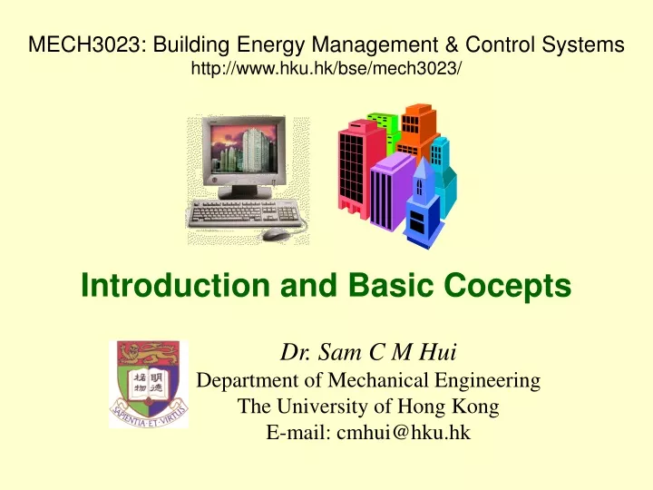 mech3023 building energy management control