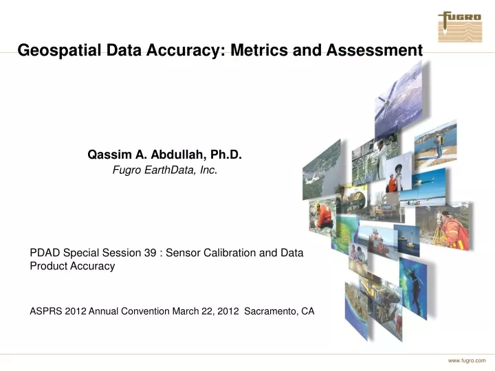 geospatial data accuracy metrics and assessment