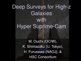 Deep Surveys for High-z Galaxies with  Hyper Suprime-Cam