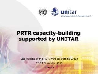 PRTR  capacity-building supported by  UNITAR