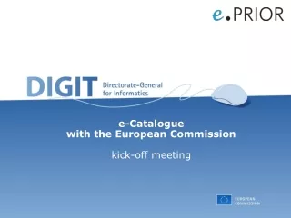 e-Catalogue with the European Commission kick-off meeting