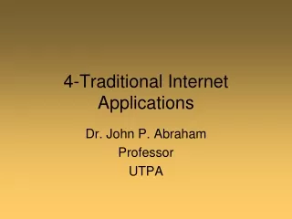 4-Traditional Internet Applications