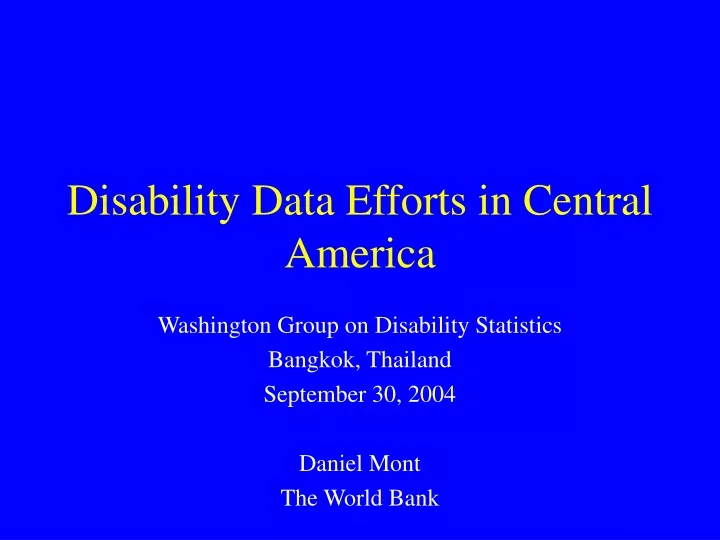 disability data efforts in central america
