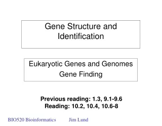 Gene Structure and Identification