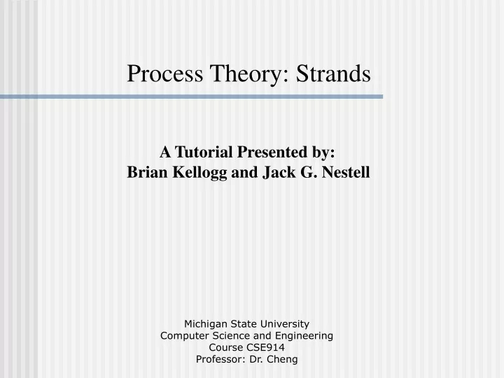 process theory strands