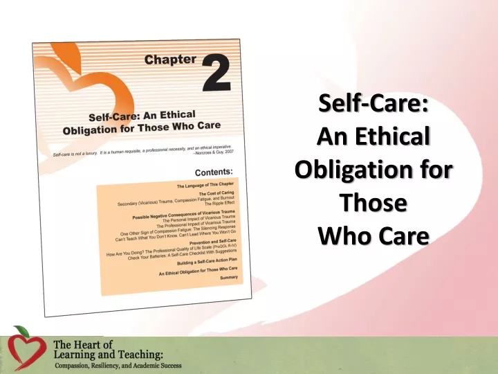 self care an ethical obligation for those who care