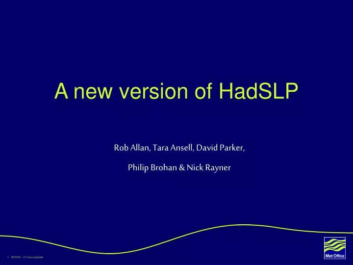 a new version of hadslp