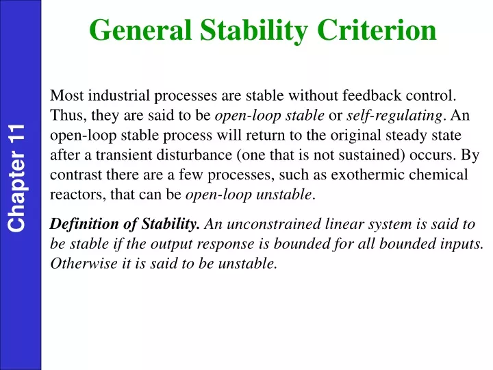 general stability criterion