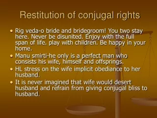 Restitution of conjugal rights