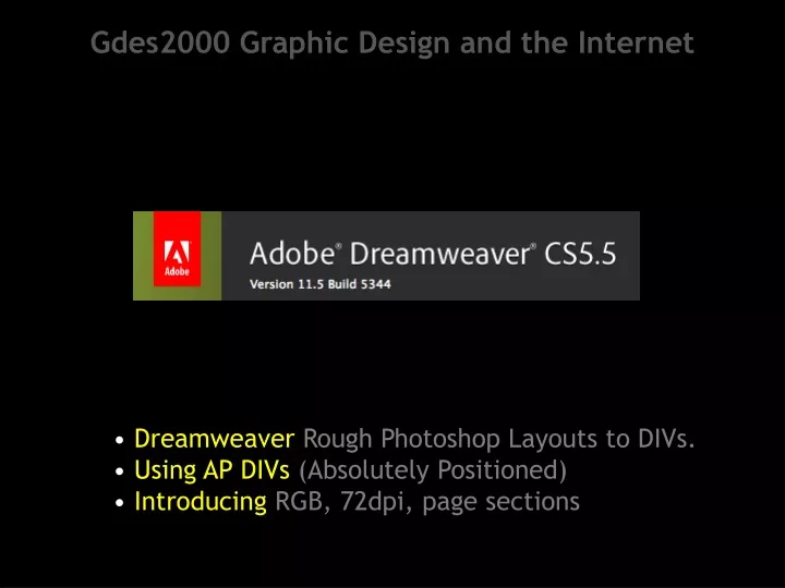 gdes2000 graphic design and the internet