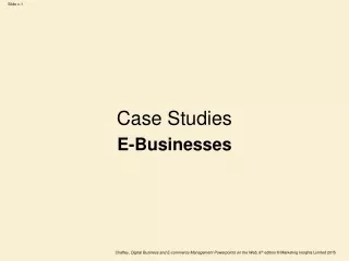 Case Studies E-Businesses