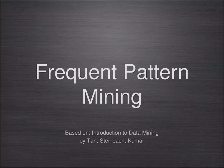 frequent pattern mining