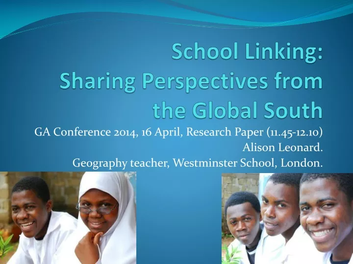 school linking sharing perspectives from the global south