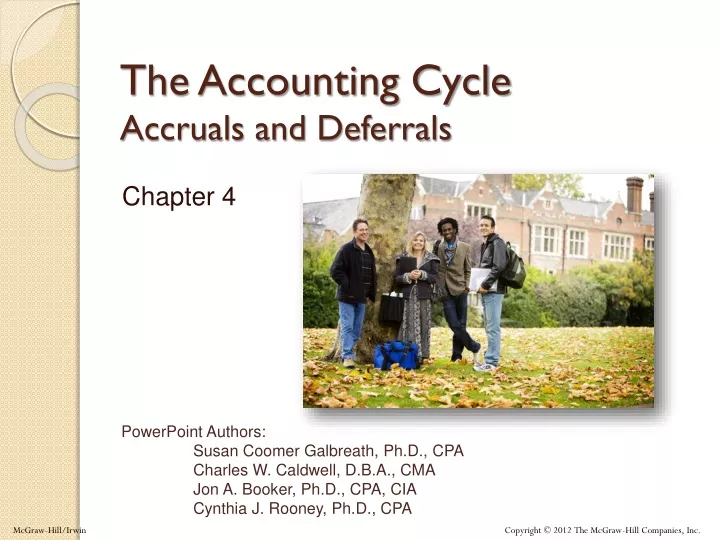 the accounting cycle accruals and deferrals