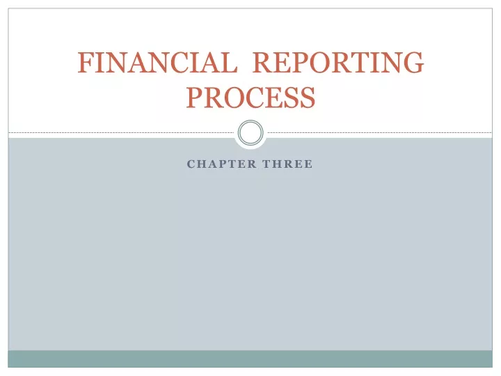 financial reporting process