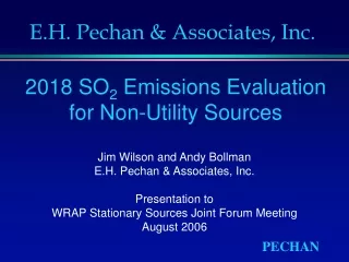 2018 SO 2  Emissions Evaluation for Non-Utility Sources