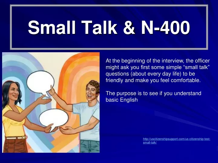 small talk n 400