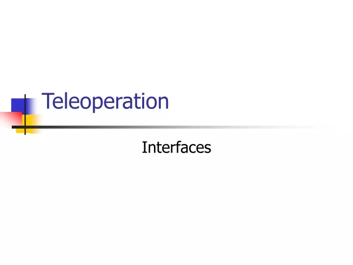 teleoperation