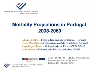 Mortality Projections in Portugal  2008-2060