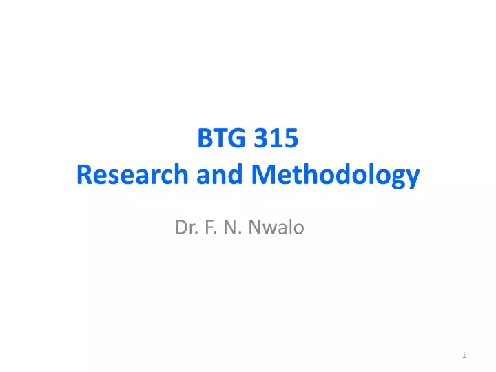 btg 315 research and methodology