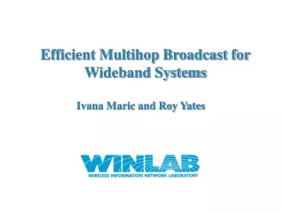 Efficient Multihop Broadcast for Wideband Systems