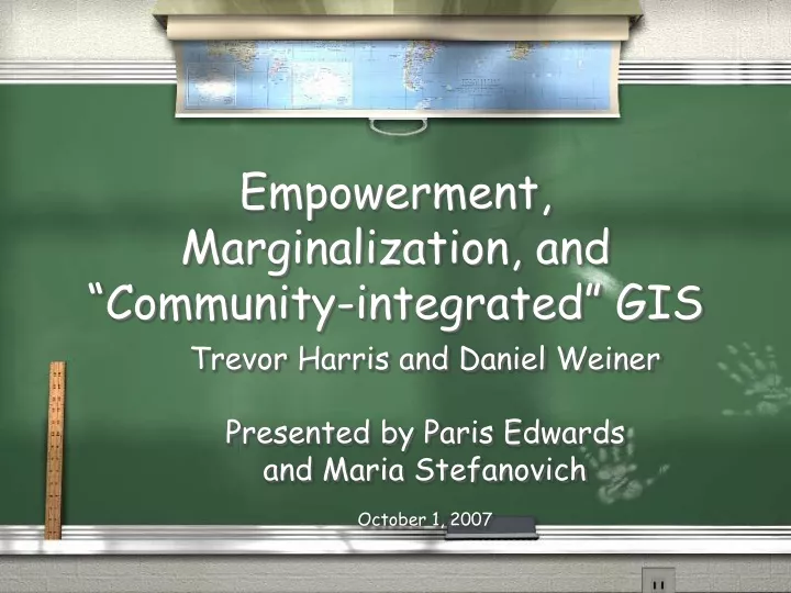 empowerment marginalization and community integrated gis