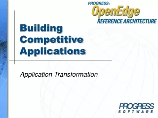 Building  Competitive Applications