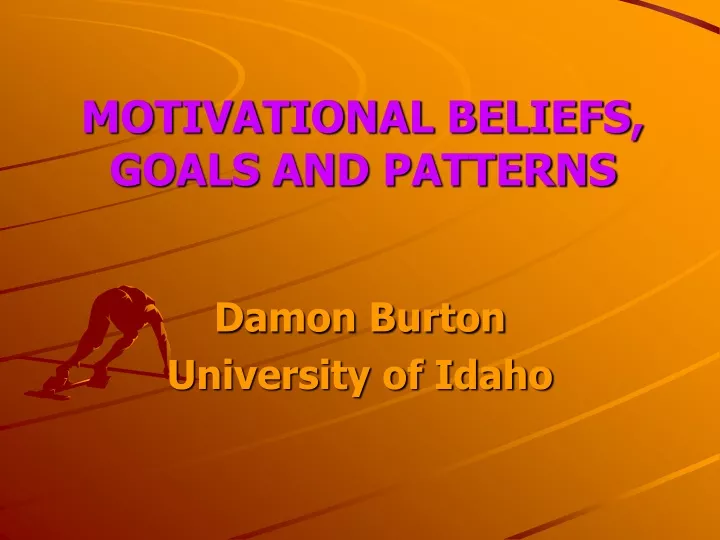 motivational beliefs goals and patterns