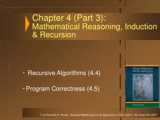 Chapter 4 (Part 3):  Mathematical Reasoning, Induction &amp; Recursion