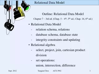 Outline: Relational Data Model
