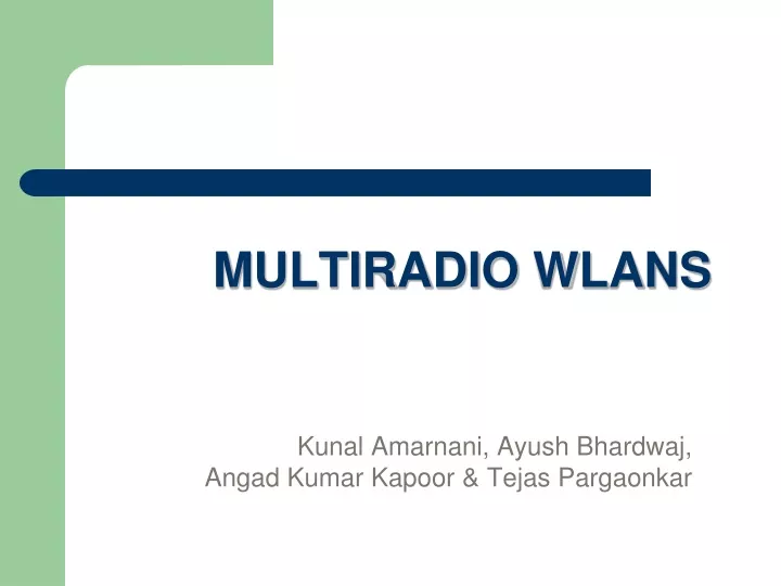 multiradio wlans