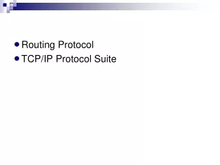 Routing Protocol TCP/IP Protocol Suite