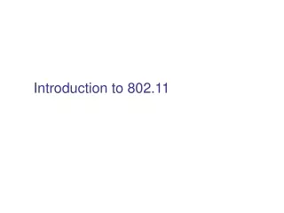 Introduction to 802.11
