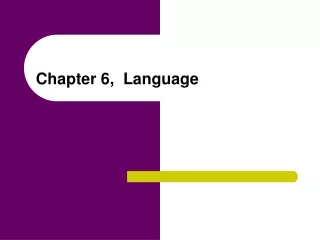 Chapter 6,  Language