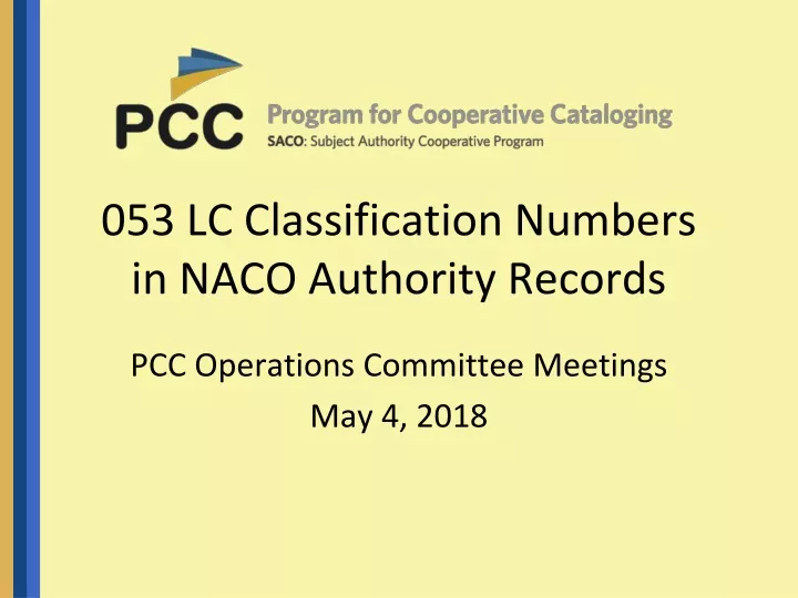 053 lc classification numbers in naco authority records