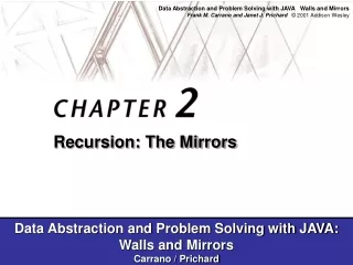 Recursion breaks a problem into several smaller instances of the same problem.