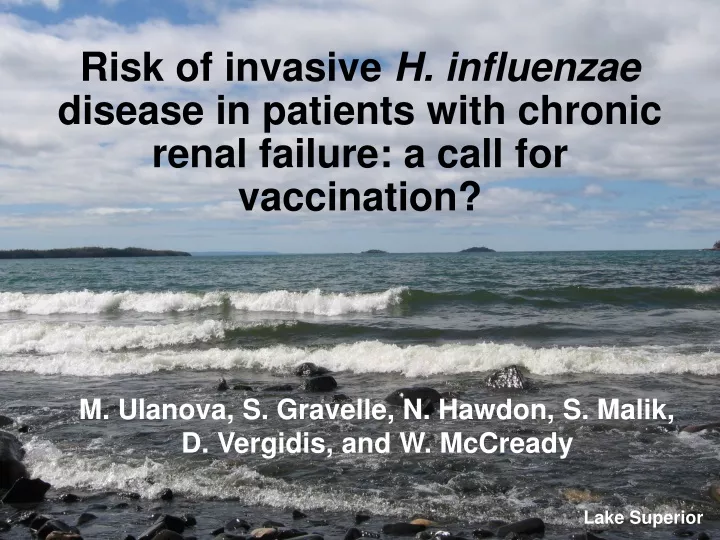 risk of invasive h influenzae disease in patients