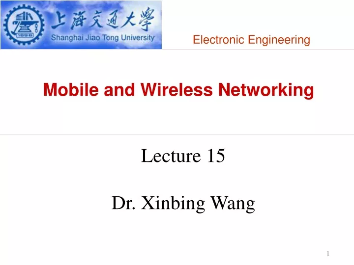 mobile and wireless networking