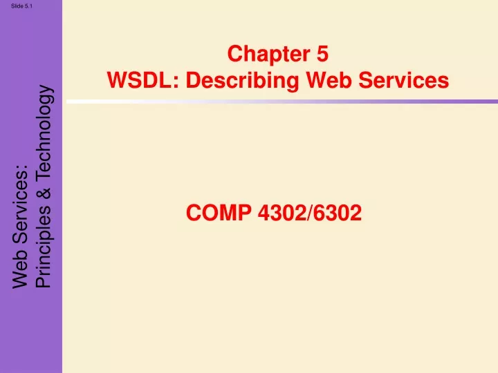 chapter 5 wsdl describing web services