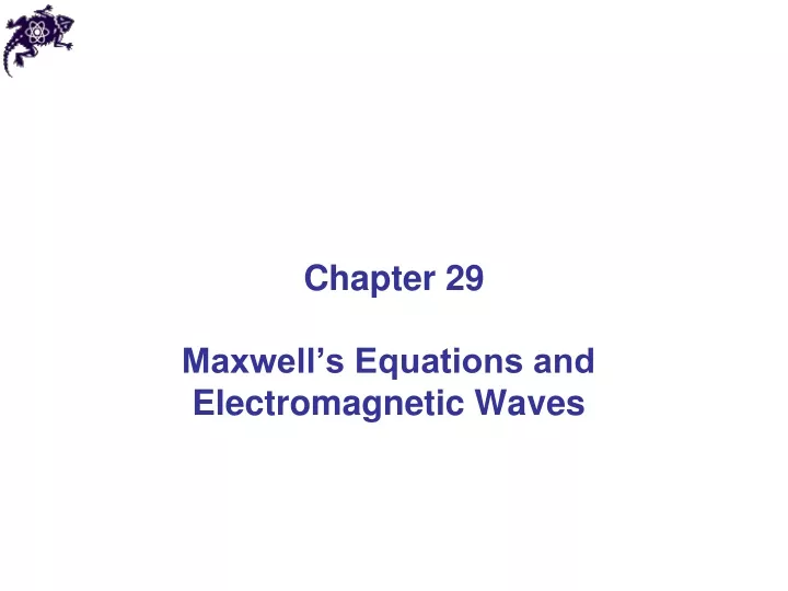 maxwell s equations and electromagnetic waves