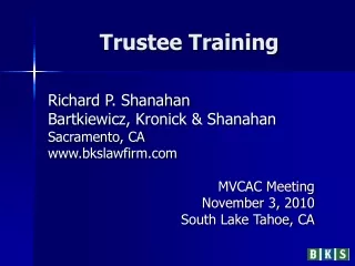 Trustee Training